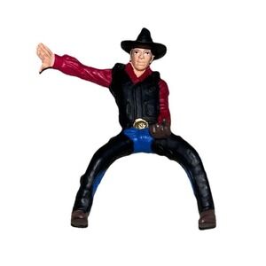 Schleich Cowboy‎ Figure 13444 Retired Western Rider Red Shirt Black Vest